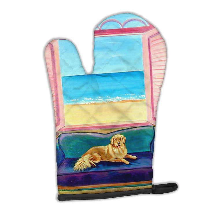 Golden Retriever Couch Sitting  Oven Mitt