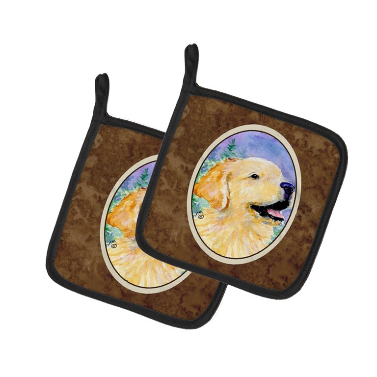 Golden Retriever Pair of Pot Holders