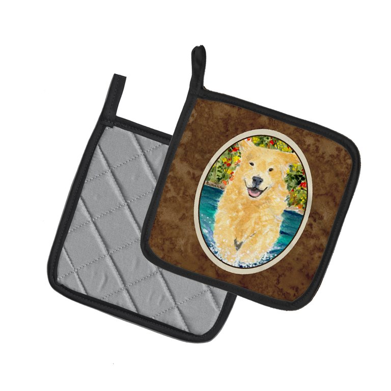 Golden Retriever Pair of Pot Holders