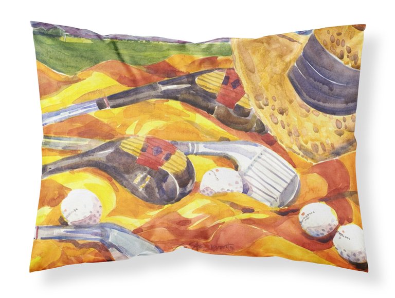 Golf Clubs Golfer Fabric Standard Pillowcase