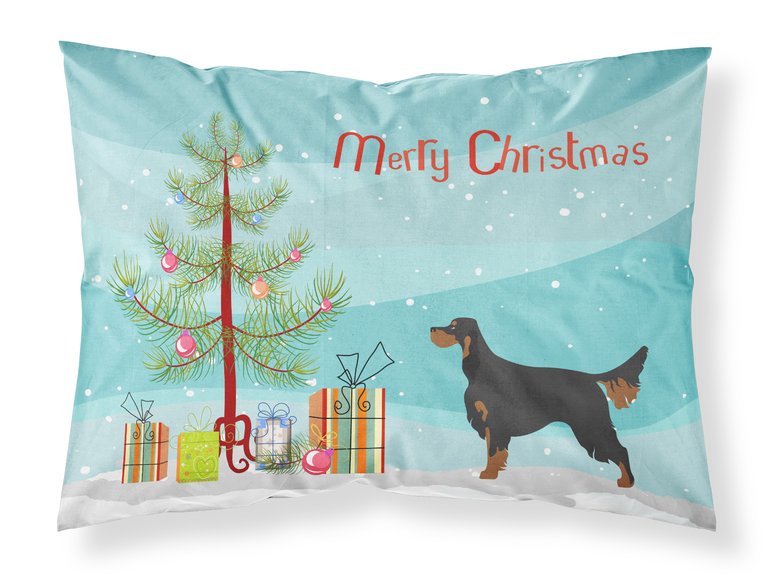 Gordon Setter Christmas Fabric Standard Pillowcase