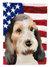 Grand Basset Griffon Vendeen American Flag Garden Flag 2-Sided 2-Ply