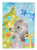 Grey Standard Poodle Christmas Garden Flag 2-Sided 2-Ply