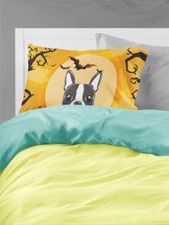 Halloween Boston Terrier Fabric Standard Pillowcase