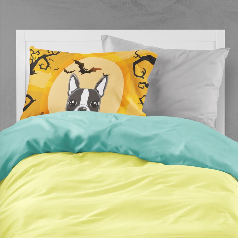 Halloween Boston Terrier Fabric Standard Pillowcase