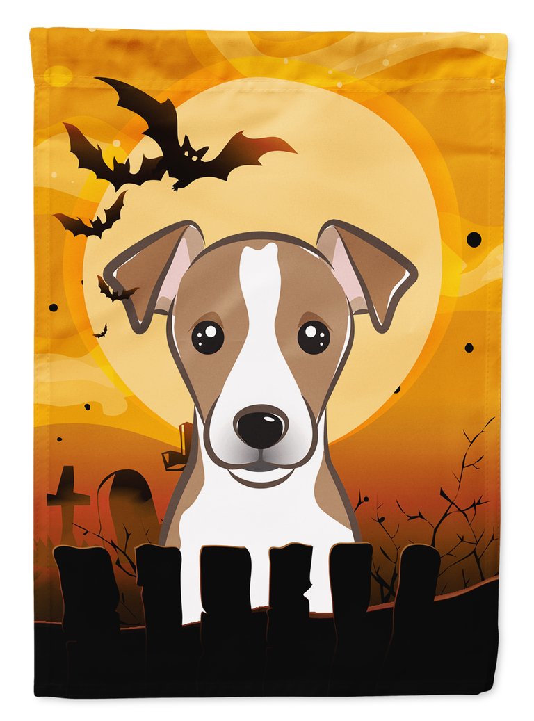 Halloween Jack Russell Terrier Garden Flag 2-Sided 2-Ply
