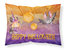 Halloween Little Witch and Bat Fabric Standard Pillowcase - Orange