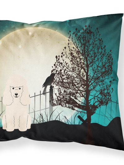 Caroline's Treasures Halloween Scary Poodle White Fabric Standard Pillowcase product