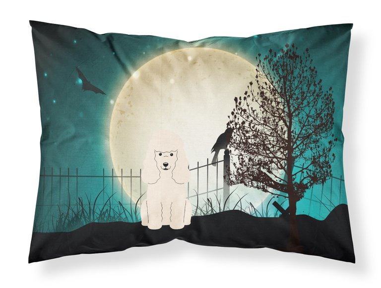 Halloween Scary Poodle White Fabric Standard Pillowcase