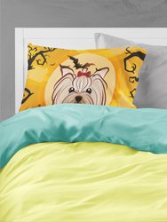 Halloween Yorkie Yorkishire Terrier Fabric Standard Pillowcase