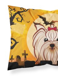 Halloween Yorkie Yorkishire Terrier Fabric Standard Pillowcase - Orange