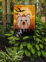 Halloween Yorkie Yorkishire Terrier Garden Flag 2-Sided 2-Ply