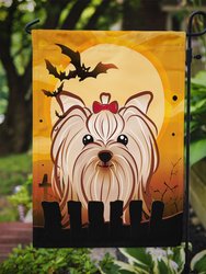 Halloween Yorkie Yorkishire Terrier Garden Flag 2-Sided 2-Ply