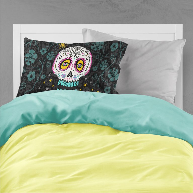 Happy Halloween Day of the Dead Fabric Standard Pillowcase