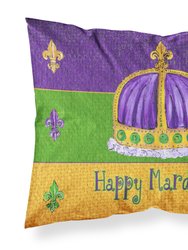 Happy Mardi Gras Crown Fabric Standard Pillowcase