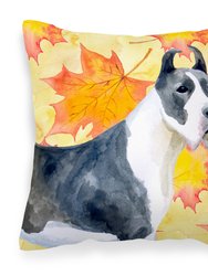Harlequin Great Dane Fall Fabric Decorative Pillow