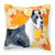 Harlequin Great Dane Fall Fabric Decorative Pillow