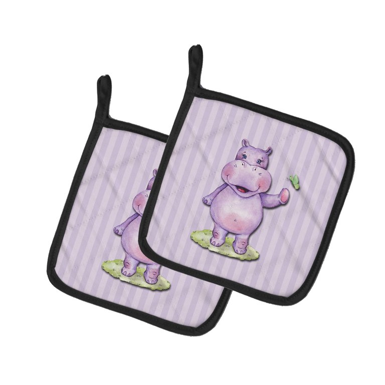 Hippopotamus Pair of Pot Holders