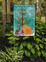Holland Lop Rabbit Christmas Garden Flag 2-Sided 2-Ply