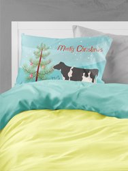 Holstein Cow Christmas Fabric Standard Pillowcase