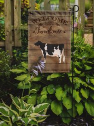 Holstein Cow Welcome Garden Flag 2-Sided 2-Ply