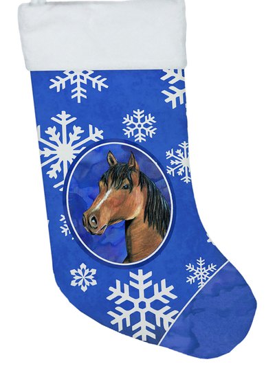 Caroline's Treasures Horse Winter Snowflakes Holiday Christmas Stocking product