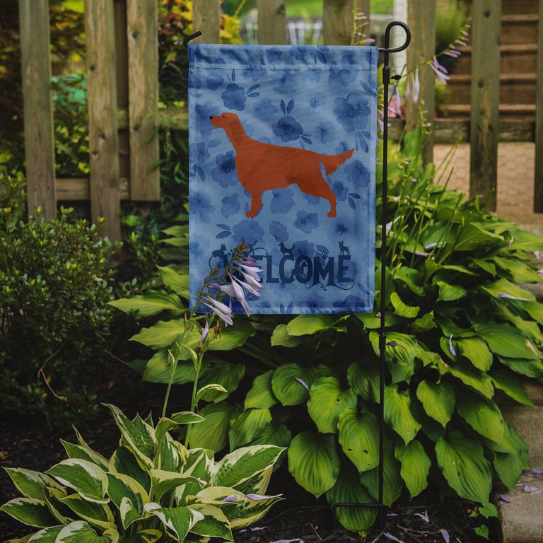 Irish Setter Welcome Garden Flag 2-Sided 2-Ply