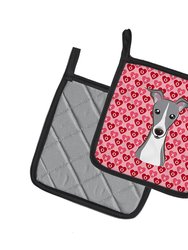 Italian Greyhound Pair of Pot Holders