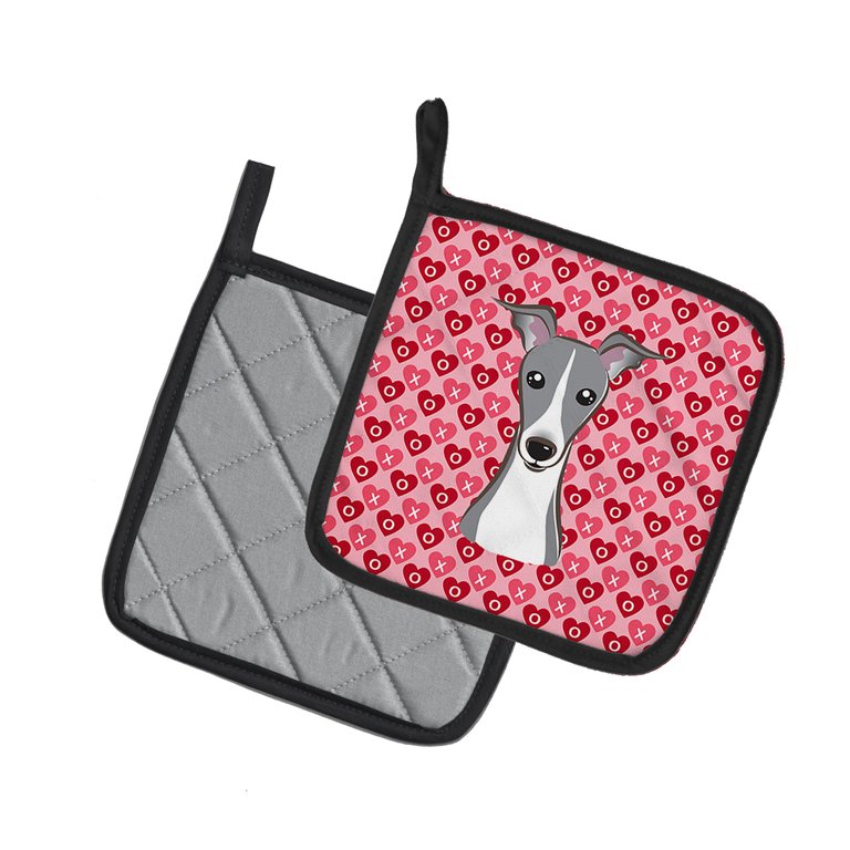 Italian Greyhound Pair of Pot Holders