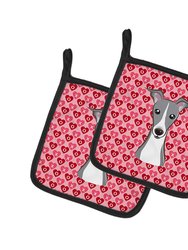 Italian Greyhound Pair of Pot Holders