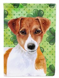 Jack Russell Terrier St Patrick's Garden Flag 2-Sided 2-Ply