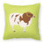 Jacob Sheep Green Fabric Decorative Pillow