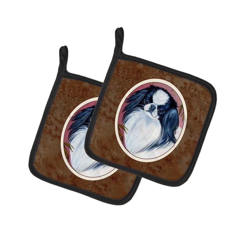 Japanese Chin  Pair of Pot Holders