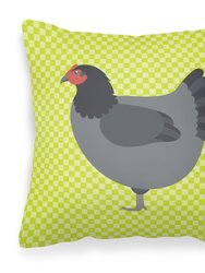 Jersey Giant Chicken Green Fabric Decorative Pillow