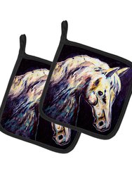 Knight Horse Pair of Pot Holders