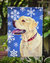 Labrador Winter Snowflakes Holiday Garden Flag 2-Sided 2-Ply