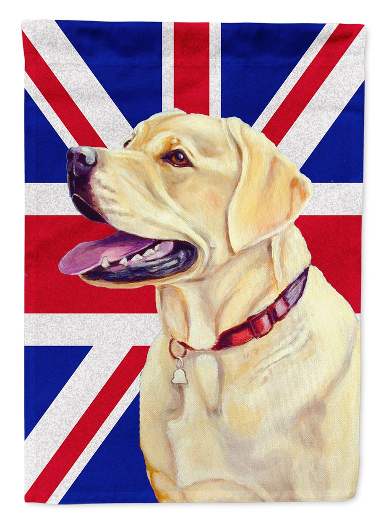 Labrador With English Union Jack British Flag Garden Flag 2-Sided 2-Ply
