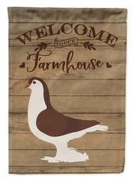 Large Pigeon Welcome Garden Flag 2-Sided 2-Ply