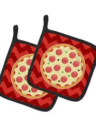 Large Pizza Pair of Pot Holders