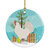 Leghorn Chicken Christmas Ceramic Ornament