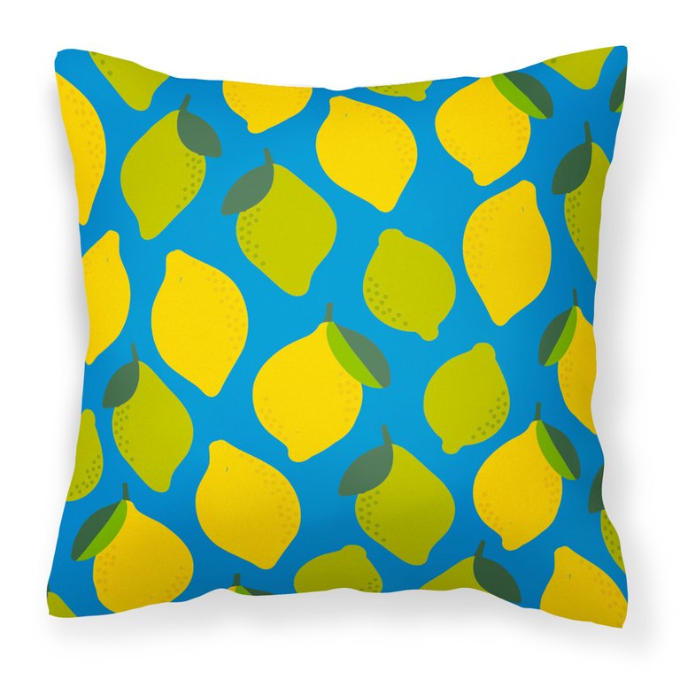 Lemons and Limes Fabric Decorative Pillow