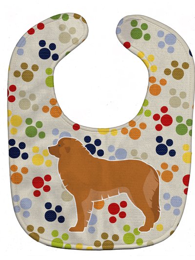 Caroline's Treasures Leonberger Pawprints Baby Bib product