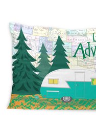 Let's Adventure Glamping Trailer Fabric Standard Pillowcase