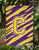 Letter C Monogram - Tiger Stripe - Purple Gold Garden Flag 2-Sided 2-Ply