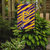 Letter C Monogram - Tiger Stripe - Purple Gold Garden Flag 2-Sided 2-Ply