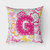 Letter G Flowers and Butterflies Pink Fabric Decorative Pillow