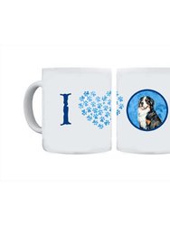 LH9379BU-CM15 15 oz. Bernese Mountain Dog Dishwasher Safe Microwavable Ceramic Coffee Mug - Large