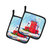 Lighthouse on the rocks Harbour Pair of Pot Holders