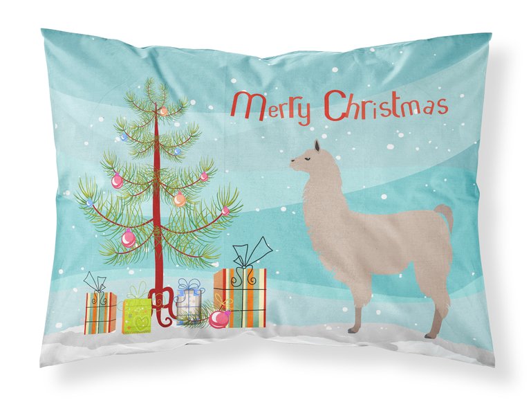 Llama Christmas Fabric Standard Pillowcase