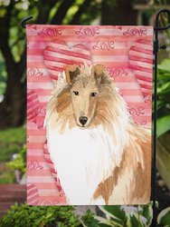 Love a Rough Collie Garden Flag 2-Sided 2-Ply